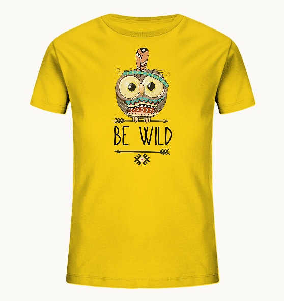 Be Wild Eule Kinder T-Shirt Bio