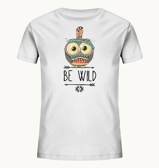 Be Wild Eule - Kids Organic Shirt