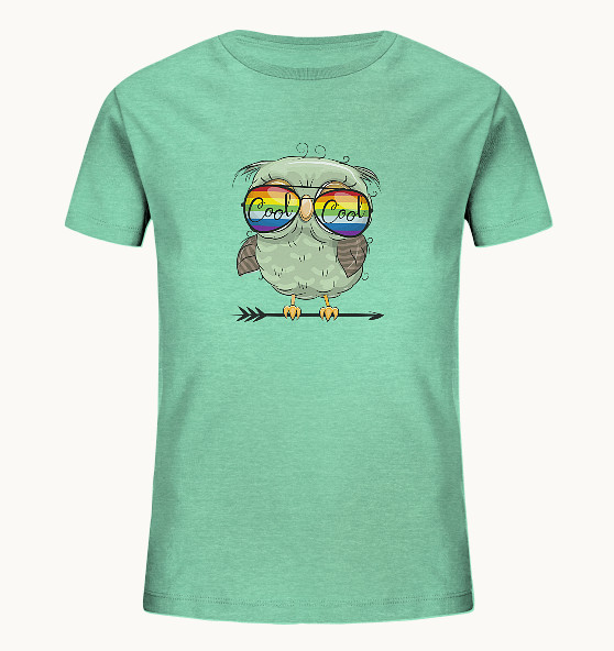 Be Cool Eule mit Sonnenbrille - Kids Organic Shirt