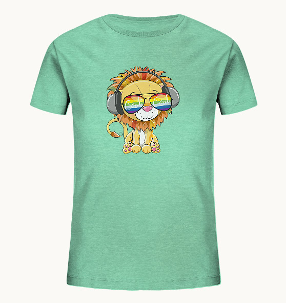 Be Cool Löwe mit Kopfhörer - Kids Organic Shirt