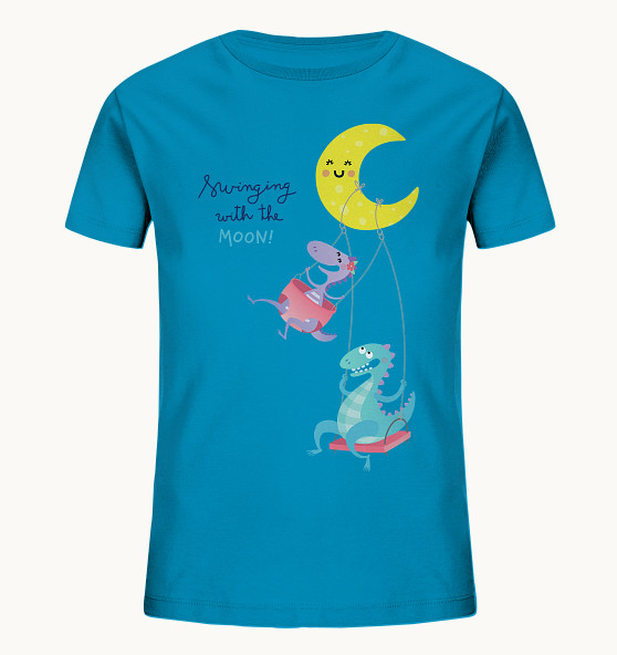 Dino - Moon - Kids Organic Shirt