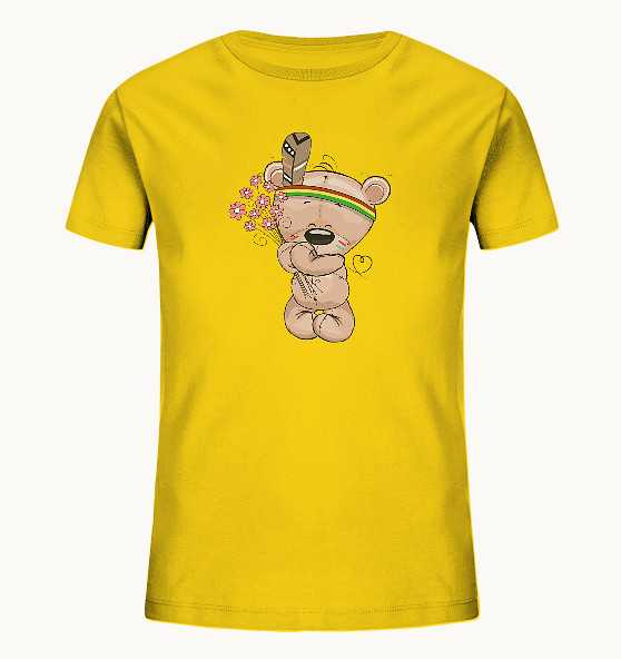 Wilder Bär - Kids Organic Shirt, eher süss als wild der Bär mit Indianerschmuck, Bio T-Shirt für Kinder und Kleinkinder
